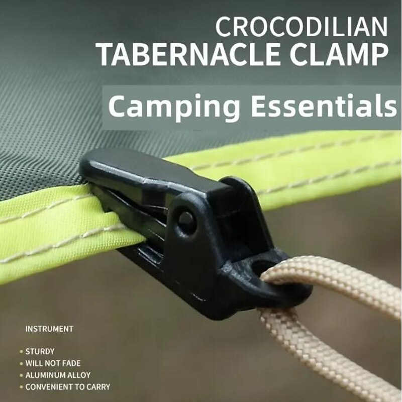 New Crocodile Tent Clips, Heavy Duty Tent Snaps, Portable Tent Snaps for Outdoor Travel, Perfect for Outdoor Camping Adventures4