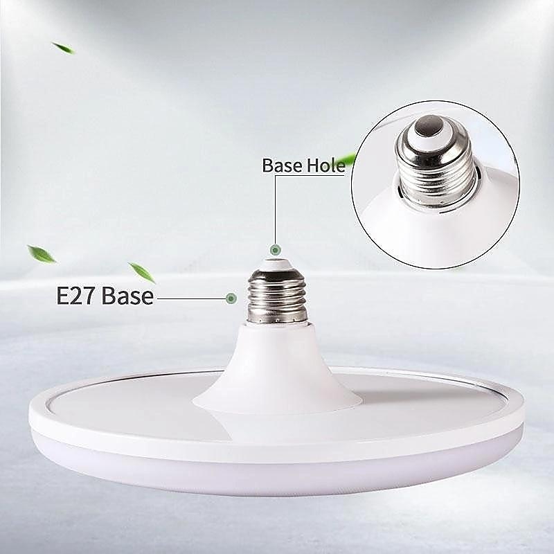 UFO Shaped LED Light Bulb E27 Base Flat High Power LED Light Bulb For Home Pendant Fixture Light Lighting3