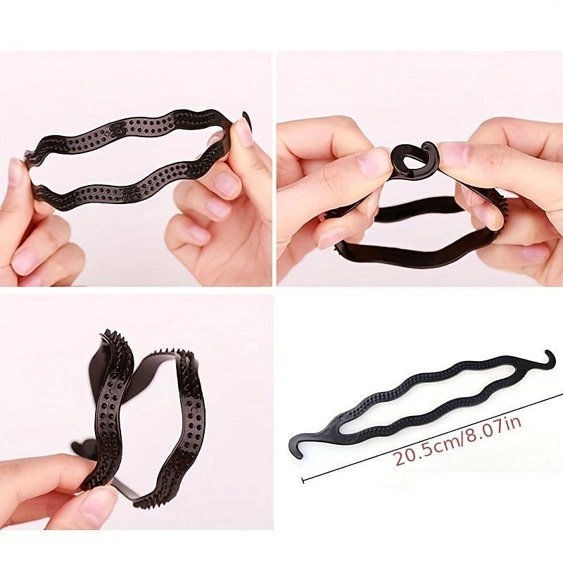 6pcs Hair Styling Accessories Kit Set Bun Maker Hair Braid Tool For Making DIY Hair Styles Black Magic Hair Twist Styling Accessories For Girls Or Women4