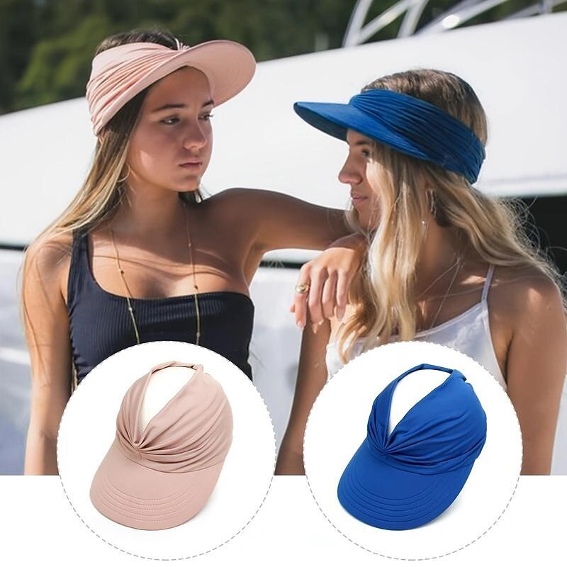 Summer Beach Sun Hat Women's Empty Top Hat 50+ Sun Sun Hat Ladies Outdoor Sports Hat4