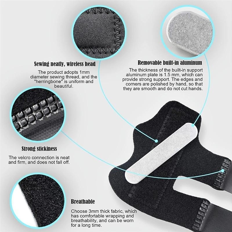 1PC Trigger Finger Splints, Adjustable Finger Brace Finger Knuckle Immobilization For Broken Finger Protection Fits Index Finger & Middle Finger & Ring Finger4