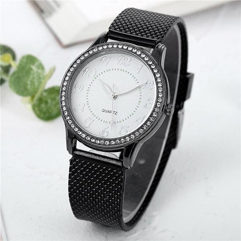 Diamond Luminous Watch Women's Mesh Strap Women's Watch Quartz Watch Women Watches4