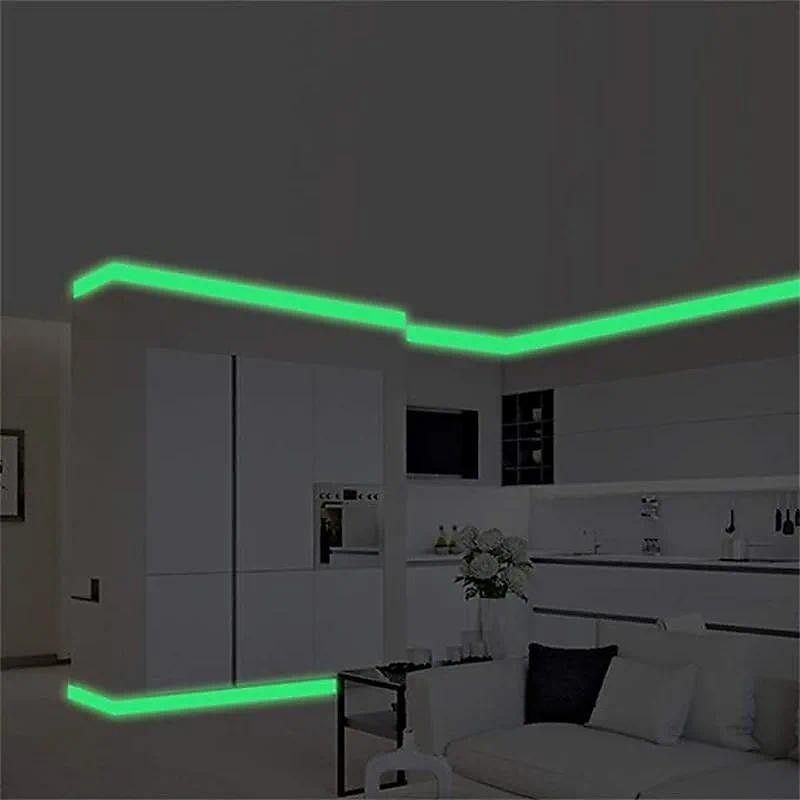 1 Roll Luminous Tape, 3M Self-Adhesive Night Vision Glow in The Dark Safety Warning Tape, Security Stage and Home Decoration3