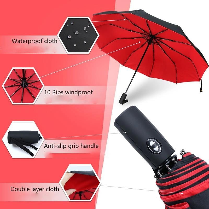 Parasol Umbrella for the Sun Sunshade All-automatic Anti-Wind Double Layer Commercial Umbrella, Diameter105cm/41.33in4