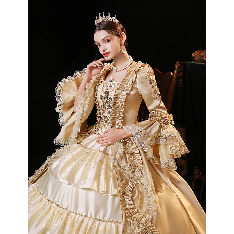 Sweet Lolita Gothic Rococo Dress Party Costume Prom Dress Princess Shakespeare Gentlewoman Solid Color Ball Gown Fancy Dress Women's Halloween Carnival Valentine's Day Performance Wedding Evening3