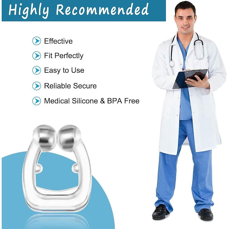 Anti Snoring Devices Silicone Magnetic Anti Snoring Nose Clip, Help Stop Snoring, Quieter Restful Sleep4
