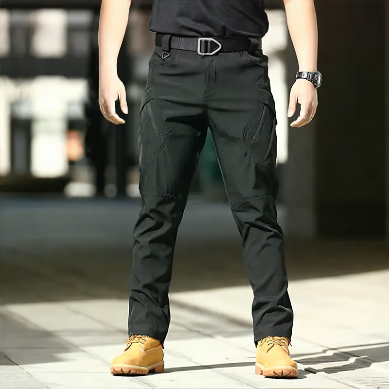 Men's Cargo Pants Trousers Multi Pocket Plain Wearable Outdoor Casual Daily Fashion Classic Black Army Green2
