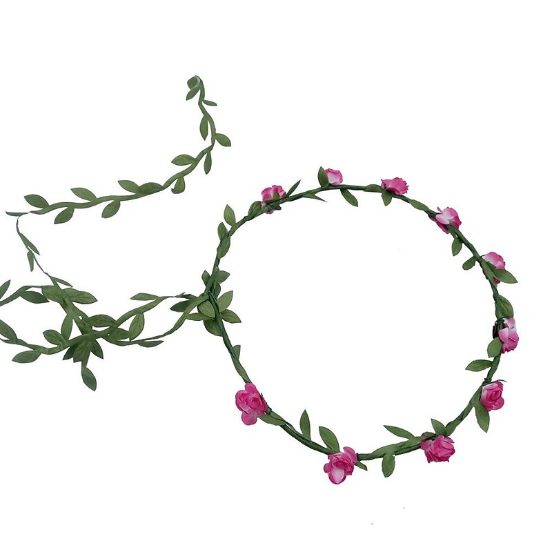 1pc Floral Headband Bohemian Flower Crown Adjustable Bridal Hair Wreath Wedding Headpiece Women Girls Accessories Birthday Party Supplies Summer Holiday Party Decor Theme Party Decor Wedding4