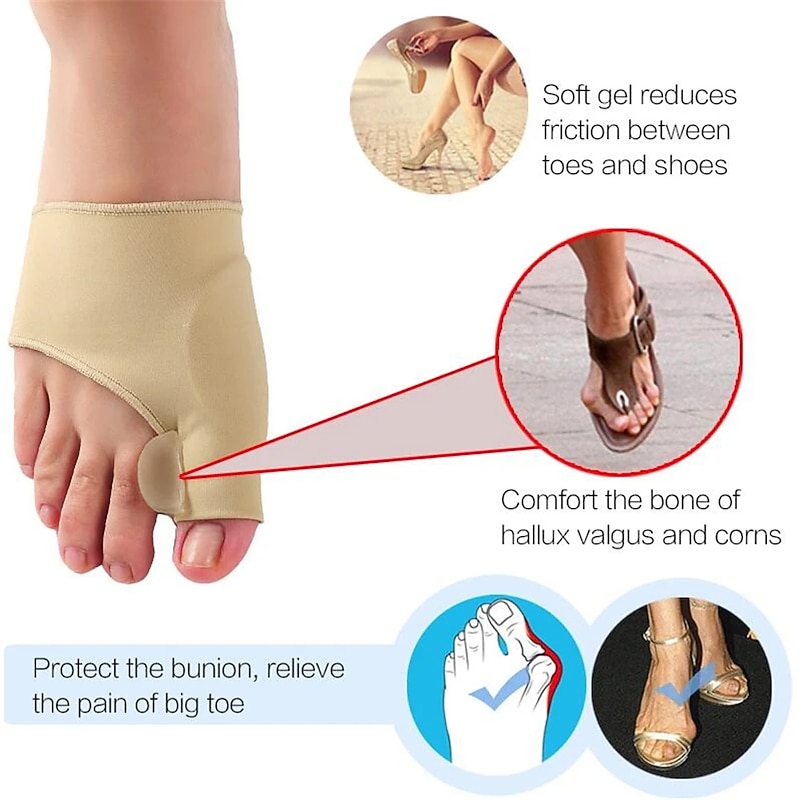 2Pcs/pair Toe Separator Hallux Valgus Bunion Corrector Hammer Toe Straightener Foot Pain Relief Orthopedic Pedicure Tools Foot Care4