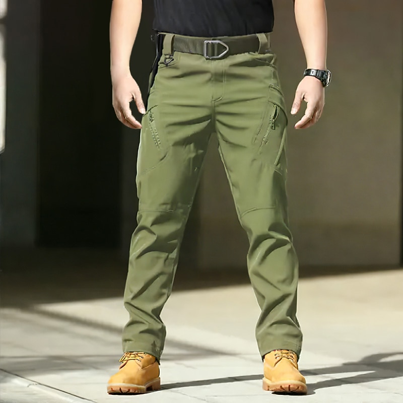 Men's Cargo Pants Trousers Multi Pocket Plain Wearable Outdoor Casual Daily Fashion Classic Black Army Green3