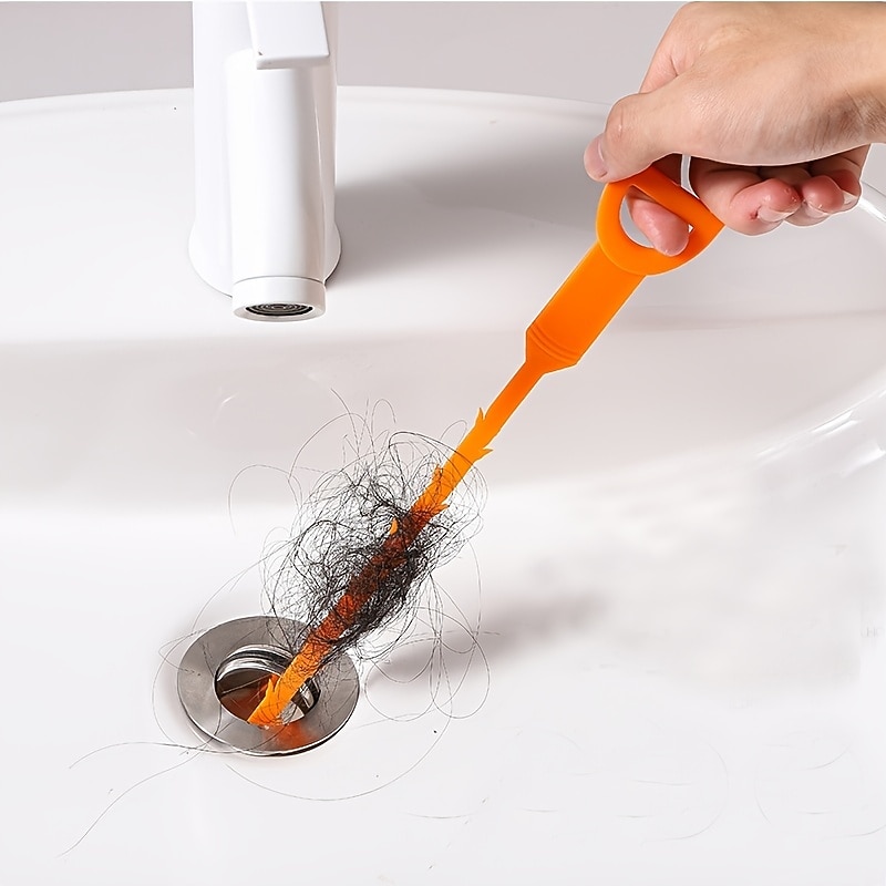 1pc Hair Drain Clog Remover, Sewer Hair Catcher, Pipe Dredging Tool, Drain Hair Remover Tool For Sewer, Kitchen Sink, Bathroom Tub