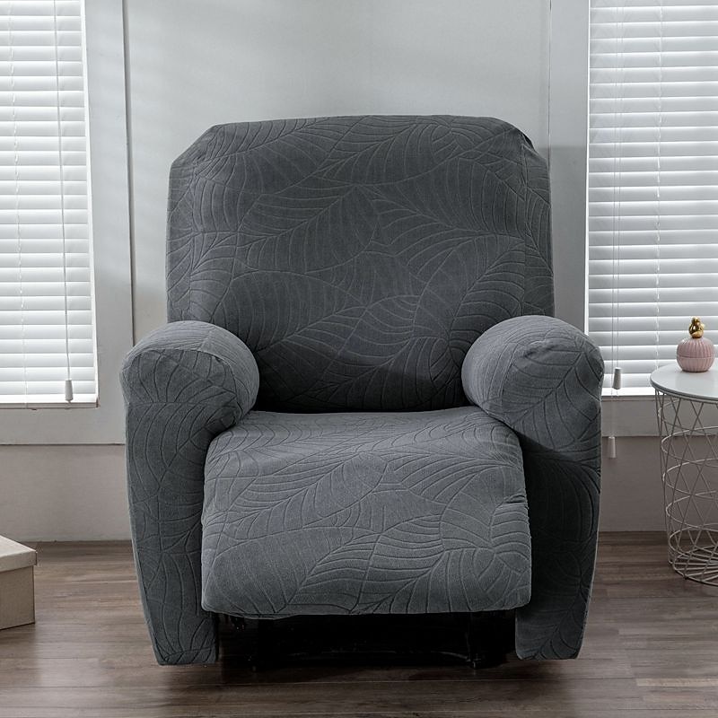 Stretch Recliner Slipcovers Water Resistant Super Floral Printed Sofa Couch Cover Non Slip 1 Seater Lazy Boy Chair Covers Furniture Protector with Side Pocket for Living Room4