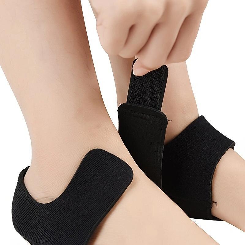 1pair Heel Brace With Hook And Loop Fastener, Breathable Heel Cushions, Heel Cups With Gel Pads For Women Men3