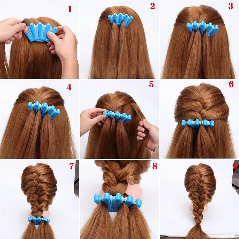 1pcs Sponge Hair Braider Multifunctional Hair Braiding Tool French Twist Plait Hair Braider Palm Shaped DIY Hair Styling Accessories3
