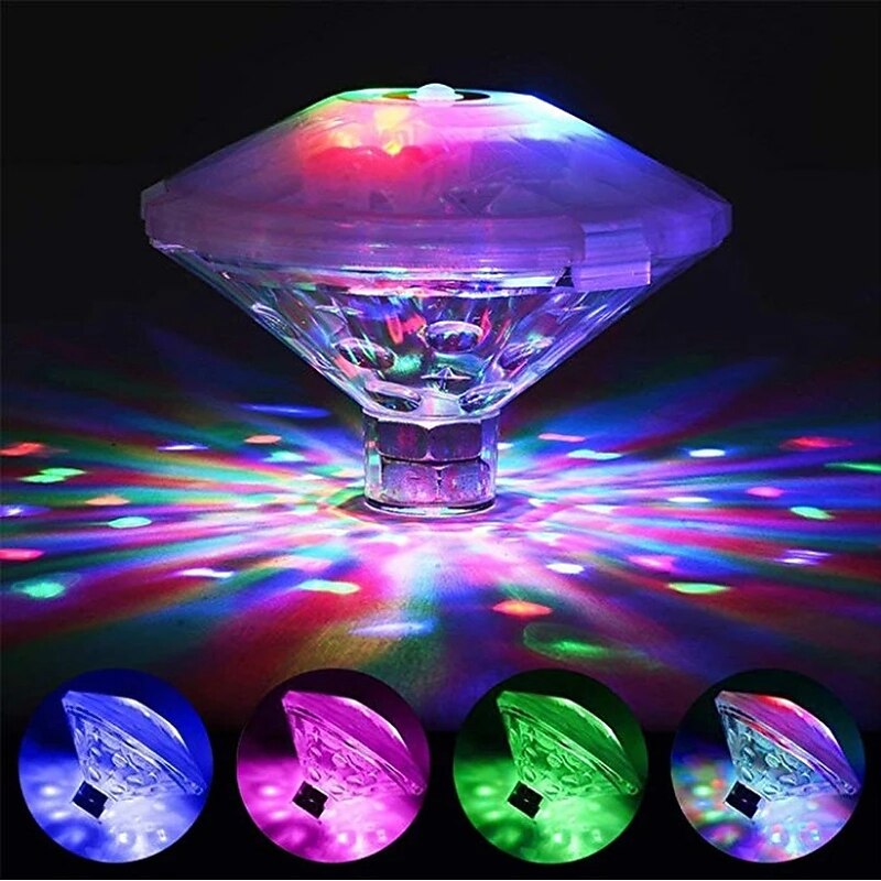 Floating Underwater Light RGB Submersible LED Disco Light Glow Show Swimming Pool Hot Tub Spa Atmosphere Decor Lamp Bath Light3