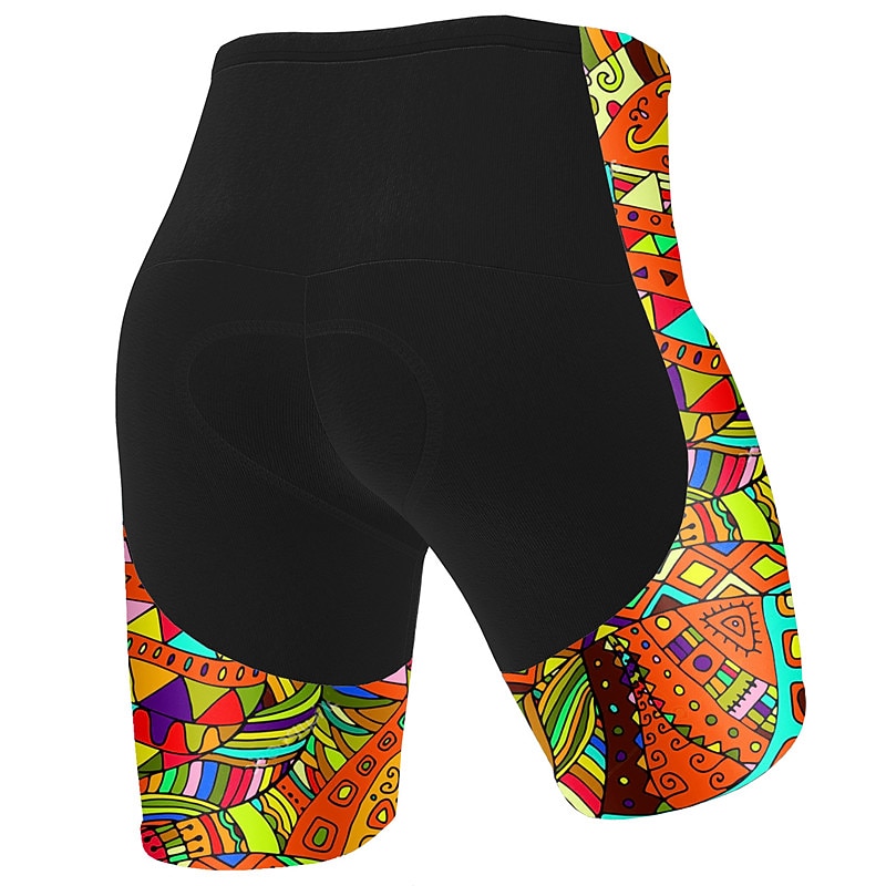 Men's Cycling Shorts Graphic Funny Bike Padded Shorts / Chamois Bottoms with 3 Rear Pockets Mountain Bike MTB Road Bike Cycling 3D Pad Quick Dry Moisture Wicking Breathable Sports Violet Yellow Blue4