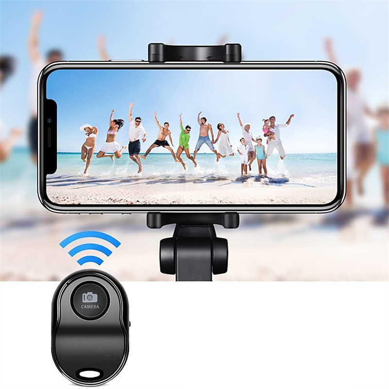 Bluetooth 5.0 Remote Shutter for iPhone & Android Camera Wireless Remote Control Selfie Button for iPad iPod Tablet HD Selfie Clicker for Photos & Videos