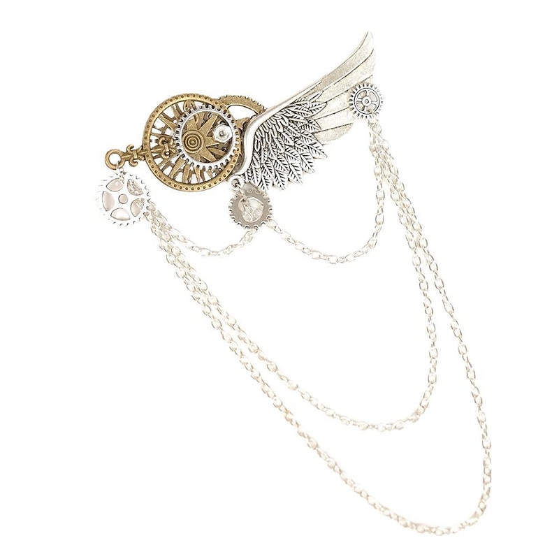 Men's Steampunk Brooch Pin Rudder Brooch Shield Brooch Lapel Pin Badge Brooch Vintage Medieval for Men Tie Hat Scarf Suit Tuxedo4