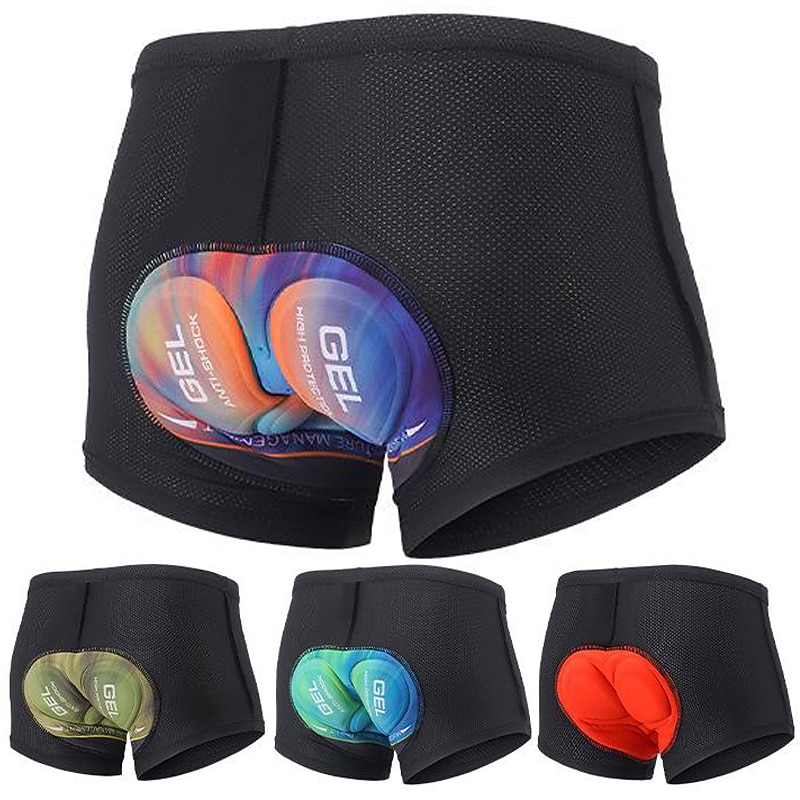 Men's Solid Color Cycling Underwear 3D Padded Shorts Bike Padded Shorts / Chamois Bottoms Mountain Bike MTB Road Bike Cycling Sports 3D Pad Quick Dry Lightweight Sweat wicking Colorful Blue Clothing