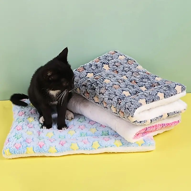 Soft Flannel Thickened Pet Soft Fleece Pad Pet Blanket Bed Mat For Dog Cat Sofa Cushion Bed for Cats Keep Warm Sleeping Cover2