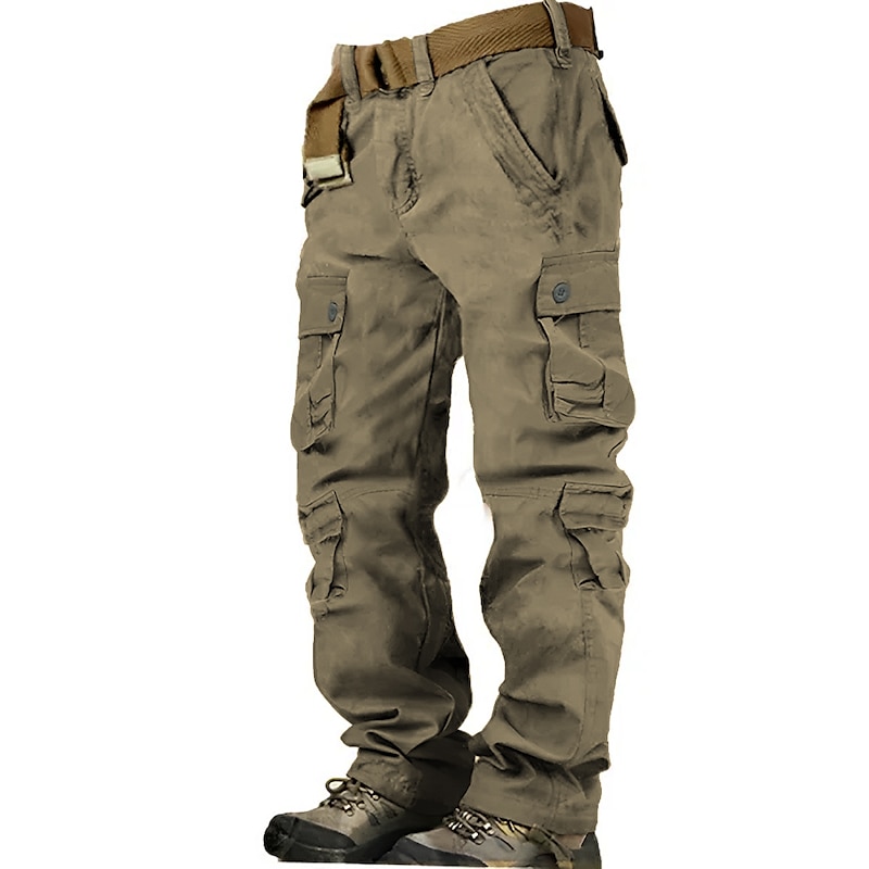 Men's Cargo Pants Cargo Trousers Hiking Pants 8 Pocket Plain Comfort Breathable Outdoor Daily Going out Fashion Casual Gray Green Camouflage Black2