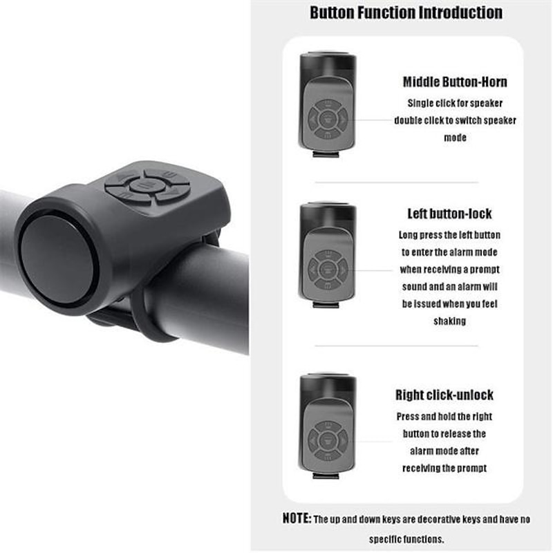 StarFire 120dB Bike Horn - Electronic Loud Warning Safety Bell, USB Rechargeable, Handlebar Mount for Electric Bicycle, Cycling Accessories4