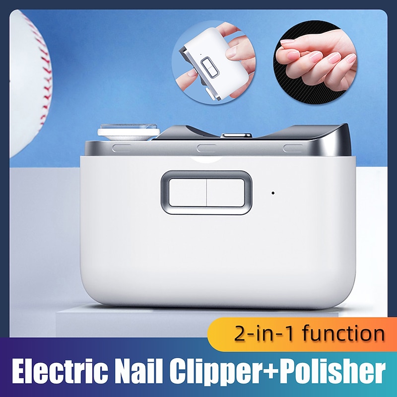 Nail Clipper Electric Fingernail Cutter Auxiliary Lighting Debris Storage Nails Scrapers Home Travel