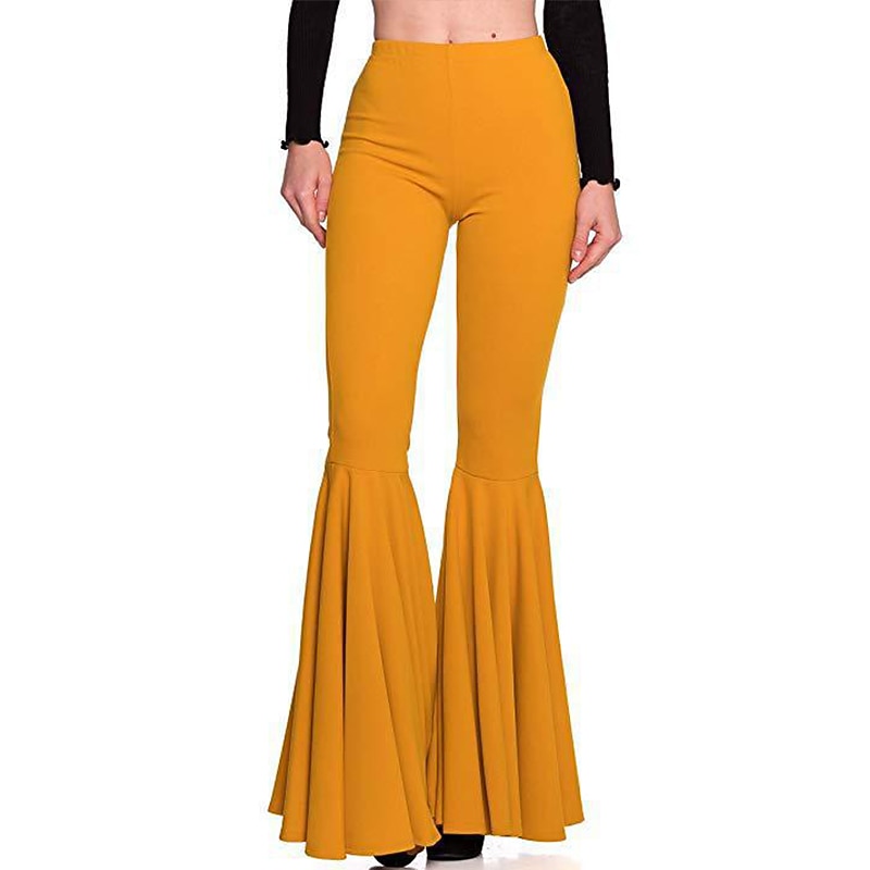 1970s Disco Y2K Bell Bottoms Pants Flared Trousers Doll Fancy Dress Women's Kings Day Casual Daily Pride Parade Pride Month Adults' Pants All Seasons4