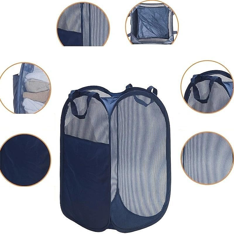 Foldable Storage Dirty Clothes Basket Home Toilet Dirty Clothes Storage Laundry Basket 14.1*14.1*22.8 Inches3