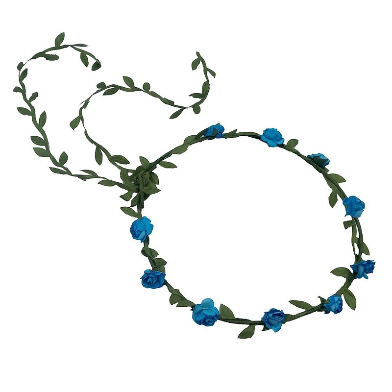 1pc Floral Headband Bohemian Flower Crown Adjustable Bridal Hair Wreath Wedding Headpiece Women Girls Accessories Birthday Party Supplies Summer Holiday Party Decor Theme Party Decor Wedding2