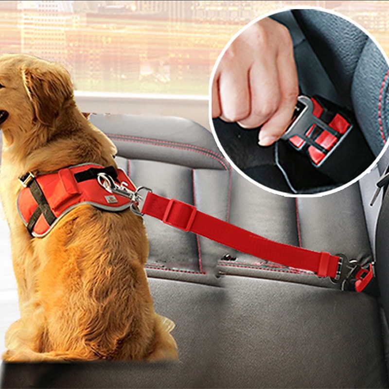 Retractable Dog Safety Belt Pet Car Safety Belt Dog Car Safety Buckle