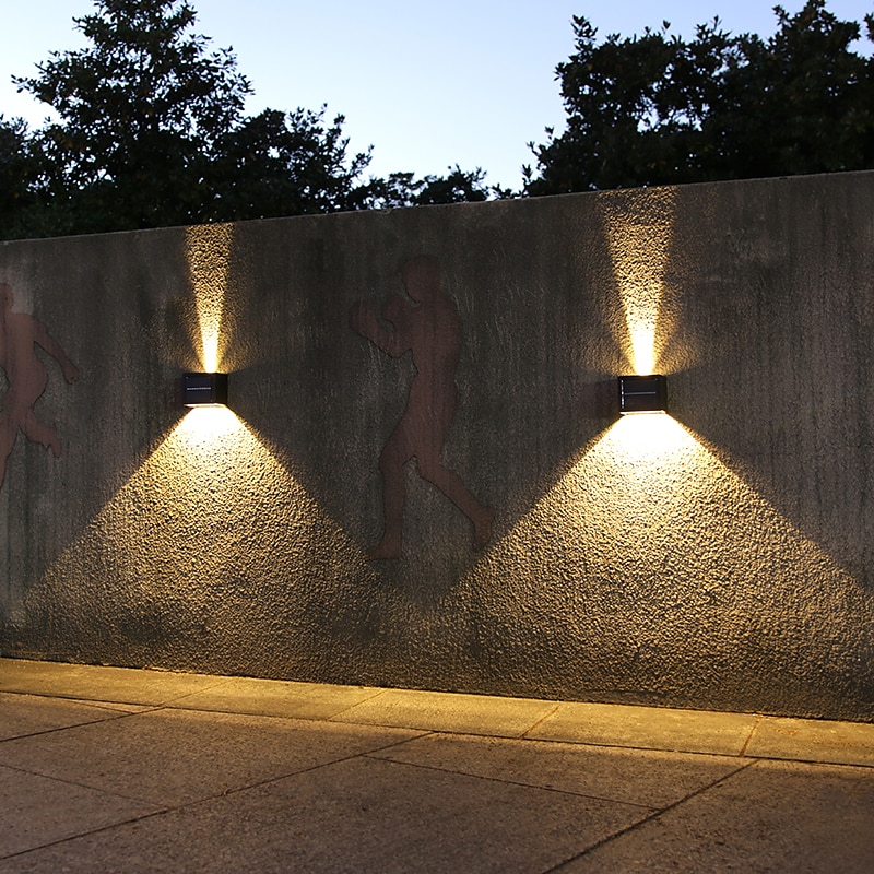 Solar Outdoor Wall Lamp 2 Modes Lighting Adjustable Solar Light Up And Down Luminous Villa Courtyard Wall Railing Decor Light Outdoor Waterproof Spot Light for Yard Deck Garden Garage Walkway Porch3