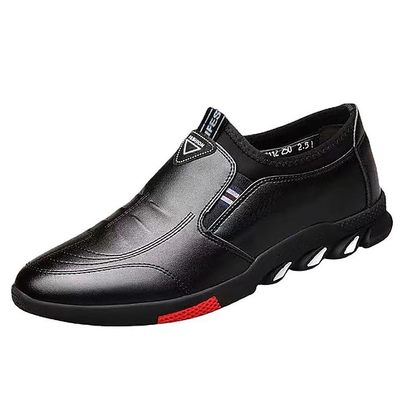 Men's Slip-On Casual Loafers – Brown Faux Leather Breathable Walking Shoes with Flexible Sole – Lightweight Fashion Sneakers for Daily Wear & Travel4