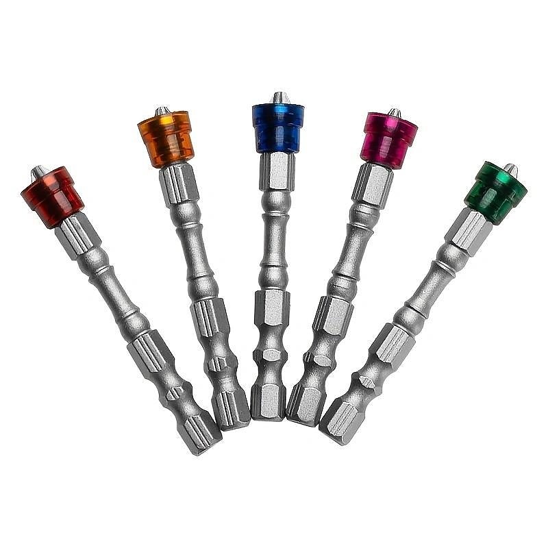 5/10Pcs S2 Alloy PH2 Phillips Single Head Magnetic Screwdriver Bits Anti-Slip 1/4 Inch Hex Shank Drywall Electric Screwdriver Tools4