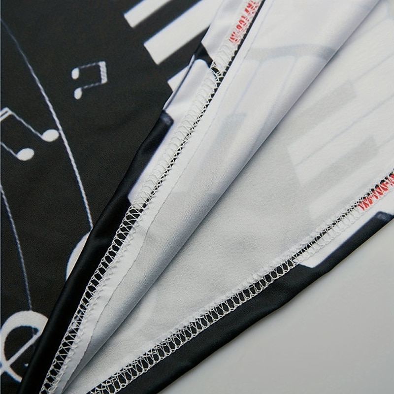 Music Festival Men's Graphic Music T Shirt Short Sleeve T shirt 3D Print Crew Neck Shirt Vintage Fashion Designer Outdoor Daily Sports 1 Black White+Black Spring & Summer Clothing Apparel S M L XL4