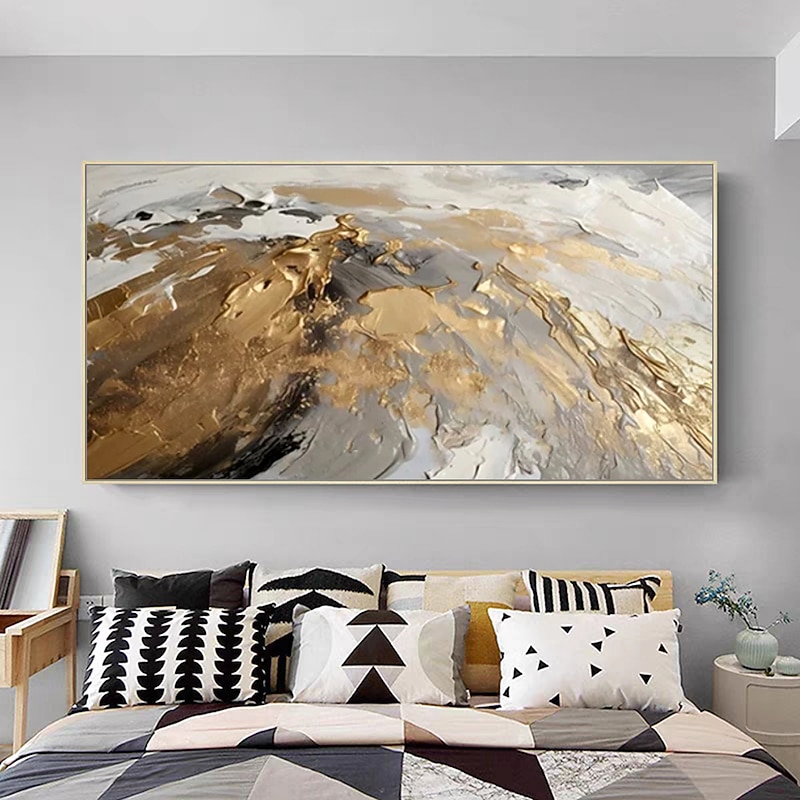Mintura Handmade Gold Abstract Oil Paintings On Canvas Wall Art Decoration Modern Picture For Home Decor Rolled Frameless Unstretched Painting4
