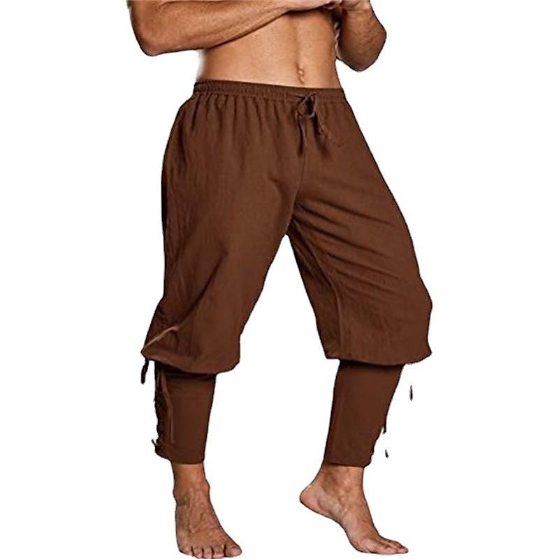 Pirate Knight Ritter Viking Celtic Knight Retro Vintage Medieval Renaissance 17th Century Pirate Pants Men's Costume Vintage Cosplay Performance Stage Carnival Pants Halloween3