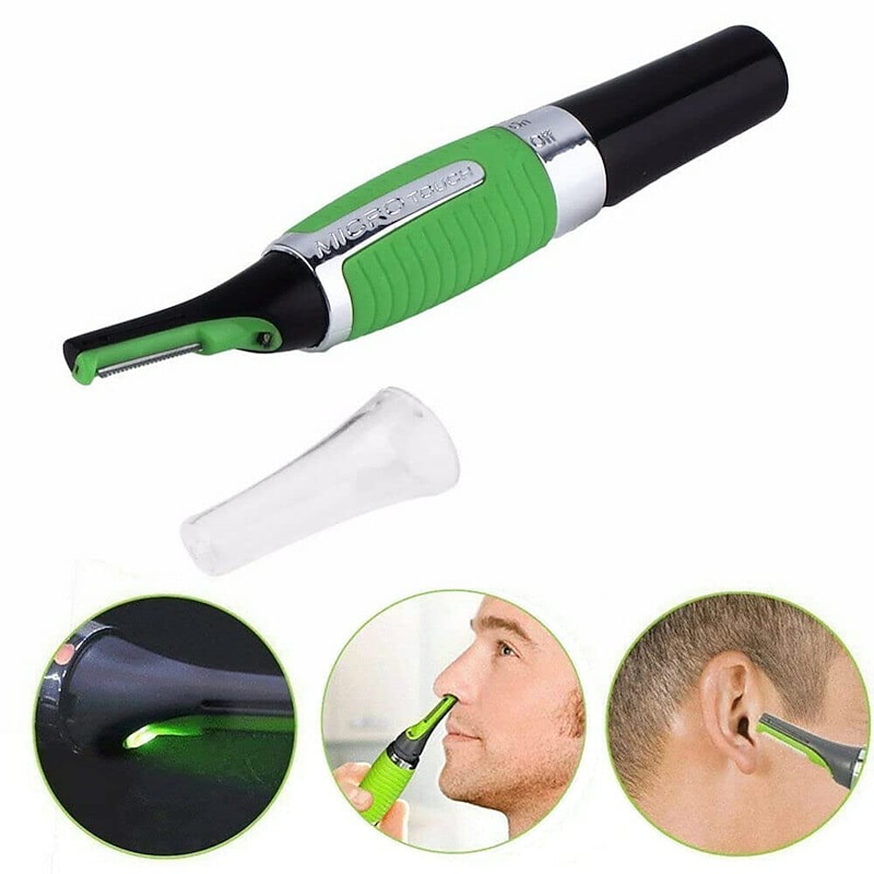 Eyebrow Ear Nose Trimmer Men's Removal Scissors Razor Electric Nose Hair Trimmer Razor Neck Eyebrow Hair Removal (not included in dry battery delivery)3