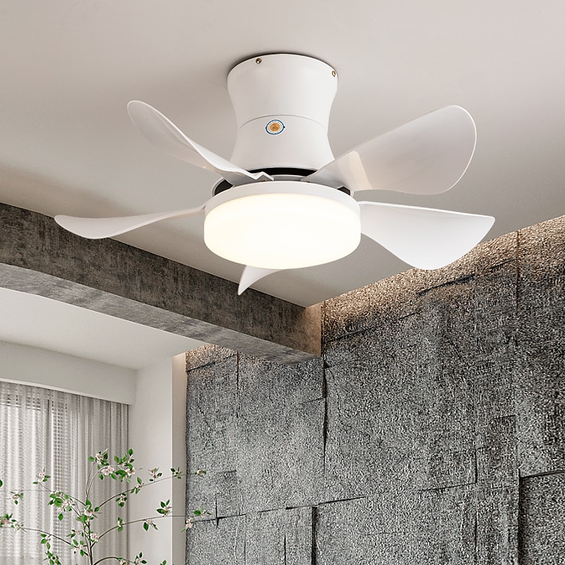 LED Ceiling Fans Dimmable with Remote Contral 82cm Flush Mount Ceiling Lamp Acrylic Lampshade Chandelier Bedroom Living Room3