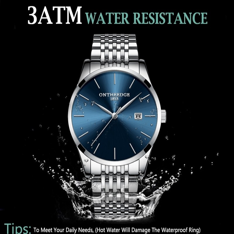 Ultra-Thin Men's Quartz Watch Men Analog Luxury Minimalist Classic Wristwatch Waterproof Calendar  Chronograph Stainless Steel Watches