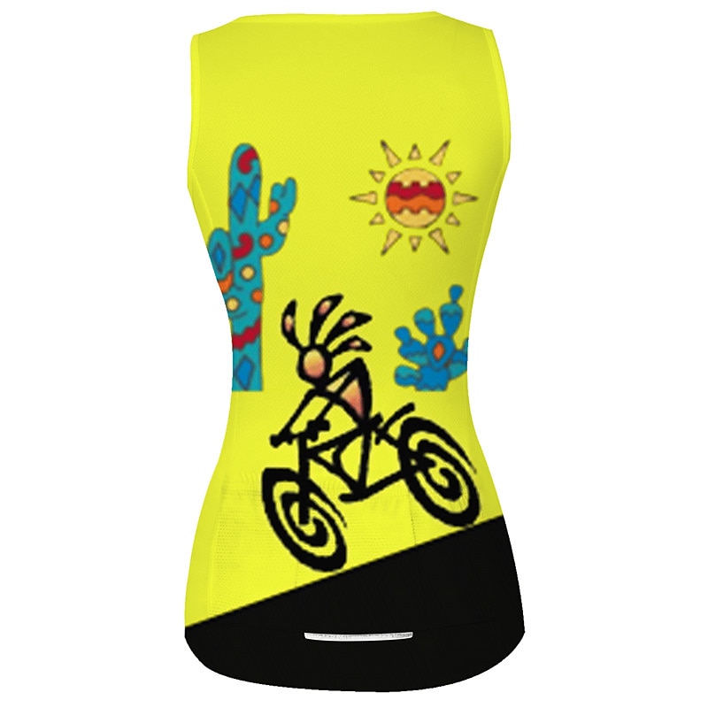 Women's Cycling Vest Cycling Jersey Graphic Sleeveless Bike Vest / Gilet Jersey Top with 3 Rear Pockets Mountain Bike MTB Road Bike Cycling Quick Dry Back Pocket Moisture Wicking Breathable Sports2
