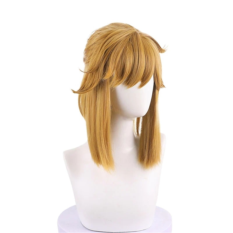 Yellow Cosplay Wig Halloween Wigs3