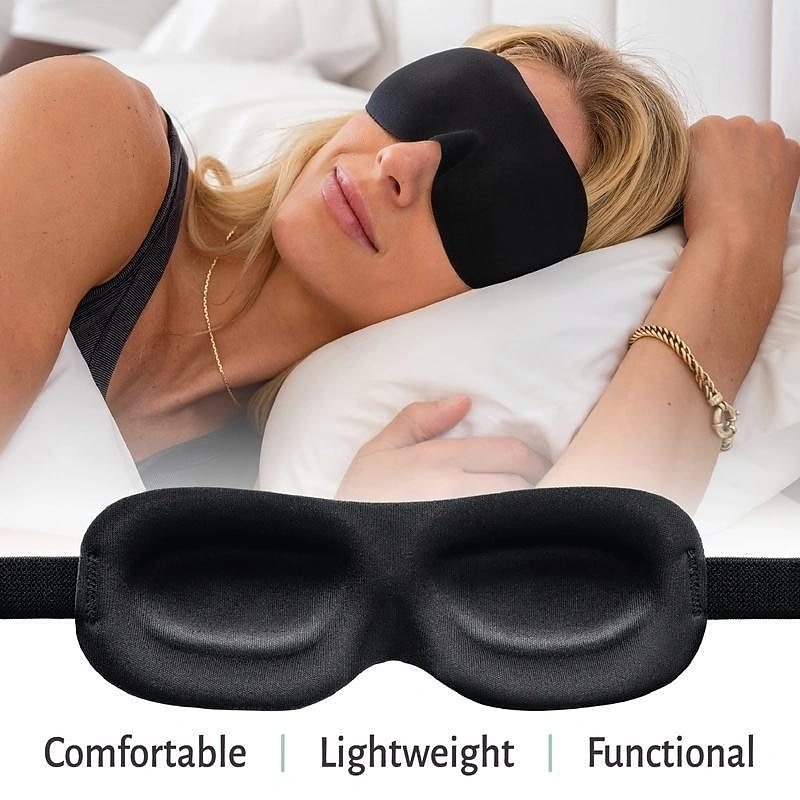 1Pc Sleep Eye Mask For Men Women 3D Contoured Cup Sleeping Mask Blindfold Concave Molded Night Sleep Mask Eyeshade Block Out Light Soft Comfort Eye Shade Cover For Travel4