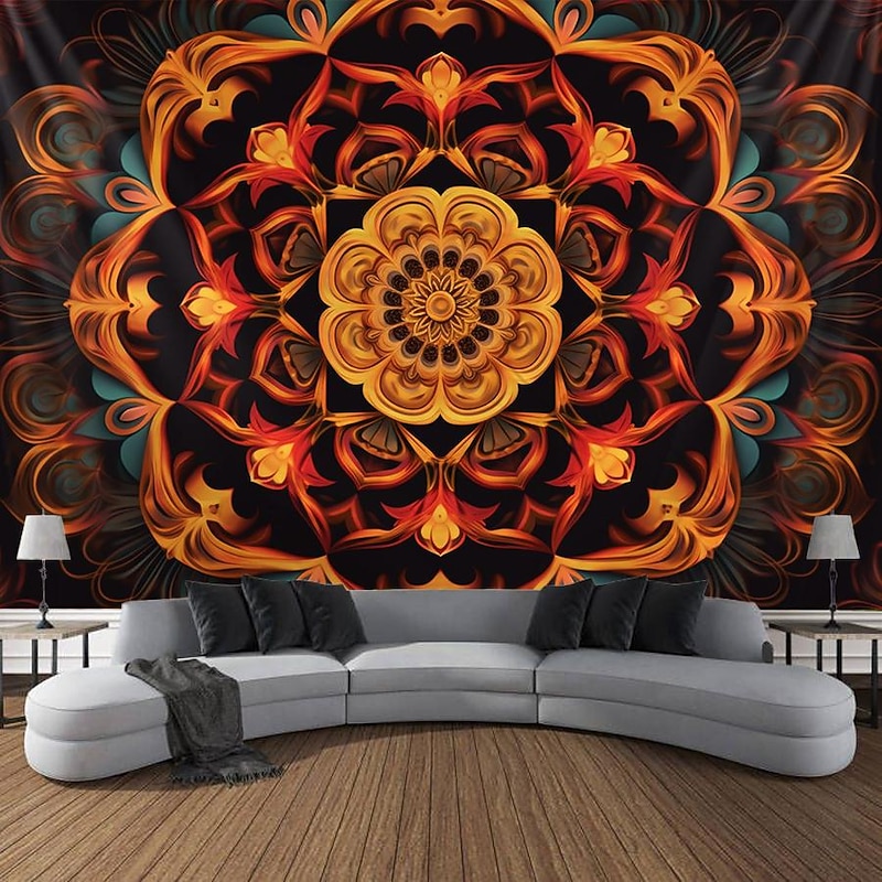 3D Mandala Bohemian Hanging Tapestry Wall Art Large Tapestry Mural Decor Photograph Backdrop Blanket Curtain Home Bedroom Living Room Decoration3