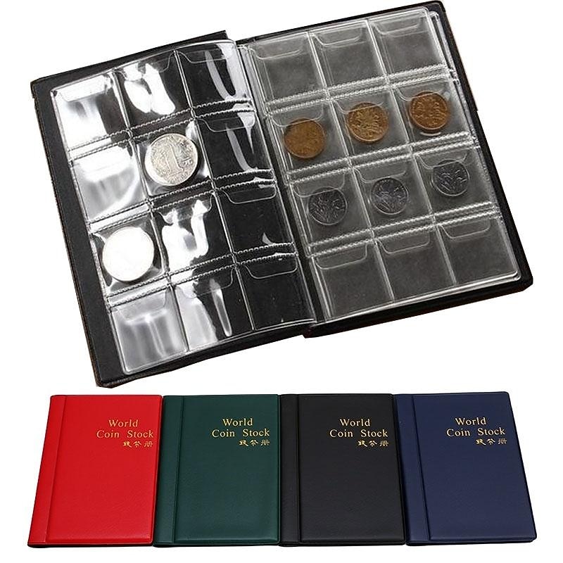 120 Coins Holders 4 Colors Collecting Collection Storage Money Penny Album Book Pockets