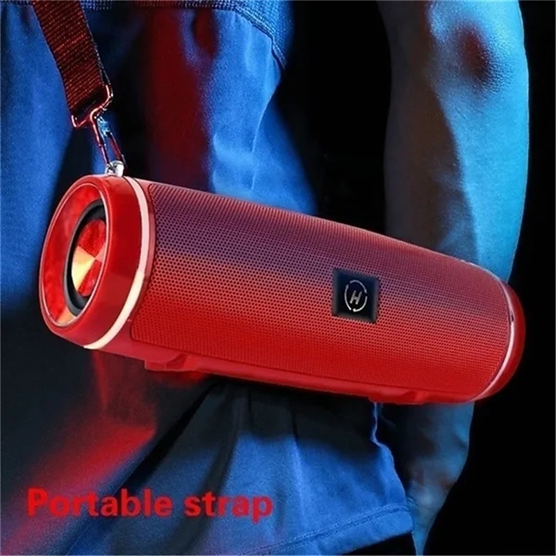 Clear Stereo Sound Professional IPX7 Waterproof Outdoor HIFI Column Speaker Wireless Bluetooth Speaker Subwoofer Sound Box Support FM Radio TF Mp3 Player2