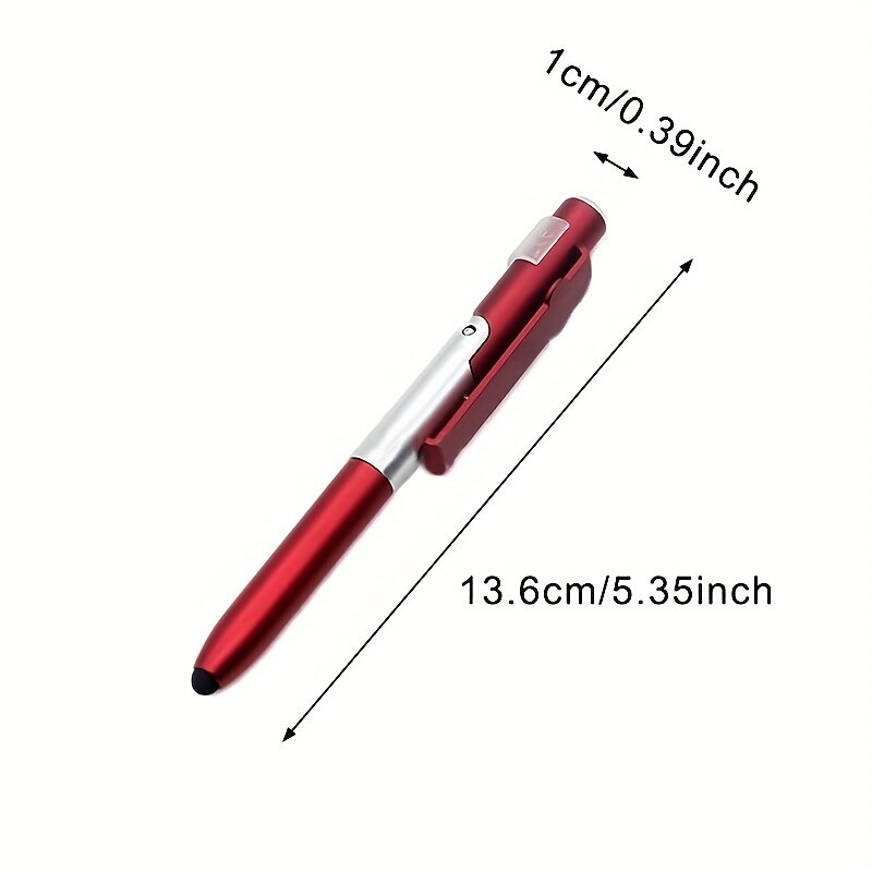 1 PCS Multi-function 4-in-1 Foldable Ballpoint Pen Stylus (Flashlight  Support) For Tablet Cellphone Gift For Birthday/Easter/President's Day/Boy/Girlfriends4