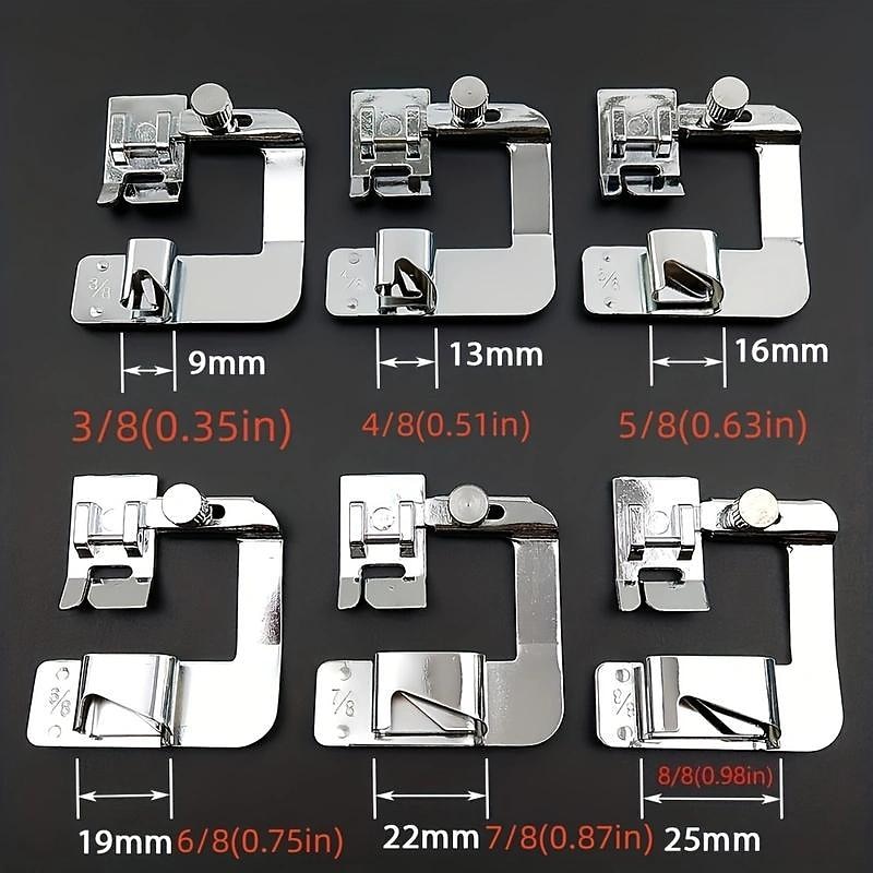 Domestic Sewing Machine Foot Presser Foot Rolled Hem Feet For Brother Singer Sew Accessories3