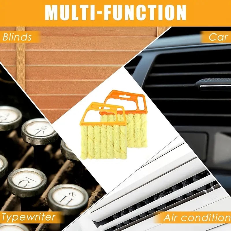 Detachable and Washable Blinds Cleaning Brush - Remove Dust and Dirt from Air Conditioner Outlets and Fans with Ease!3