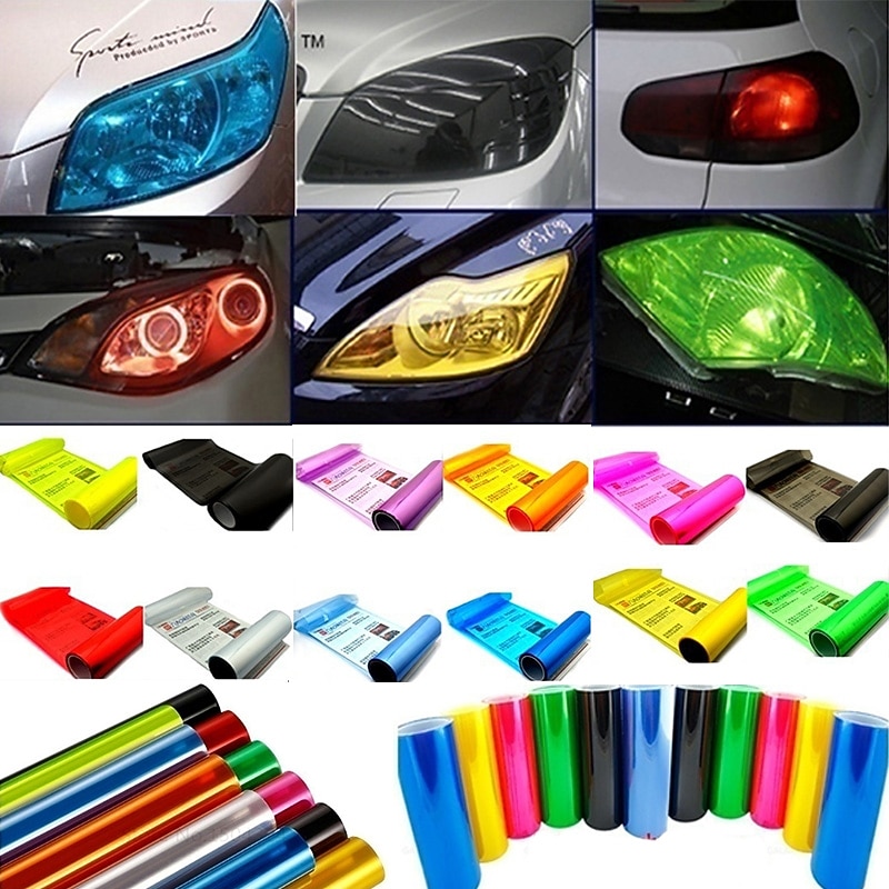 Car-Styling 30CMX60CM Auto Car Light Headlight Taillight Tint Styling Waterproof Protective Vinyl Film Sticker Car Accessories Pel¨ªcula de la linterna Filme farol Film de phare2